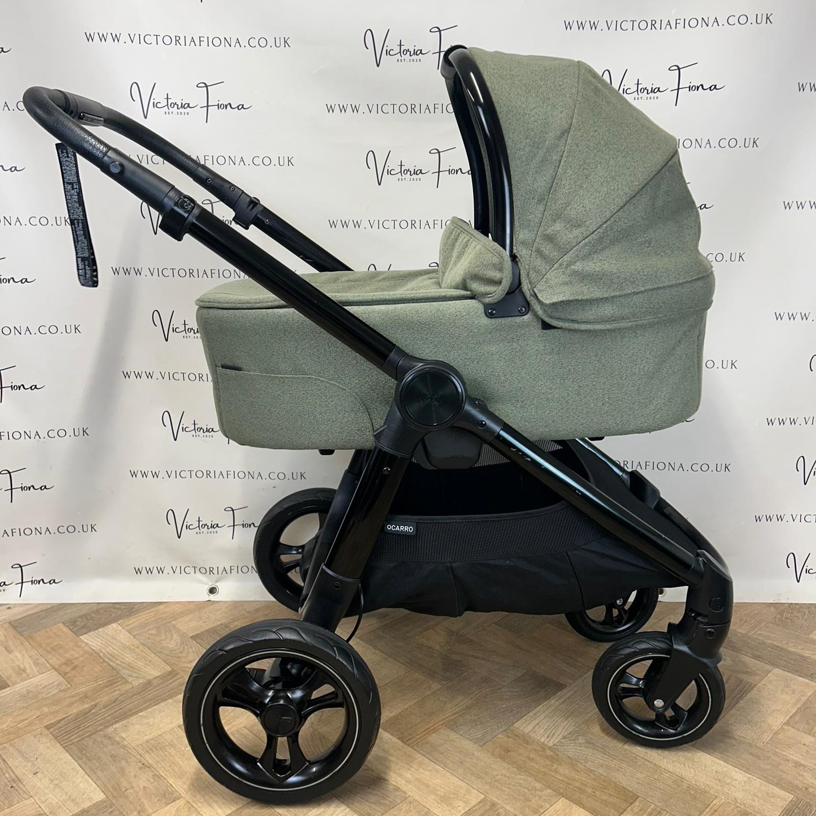 PRELOVED Mamas And Papas Ocarro Tweed Pushchair & Carrycot - Juniper Green 💚 - Image 5