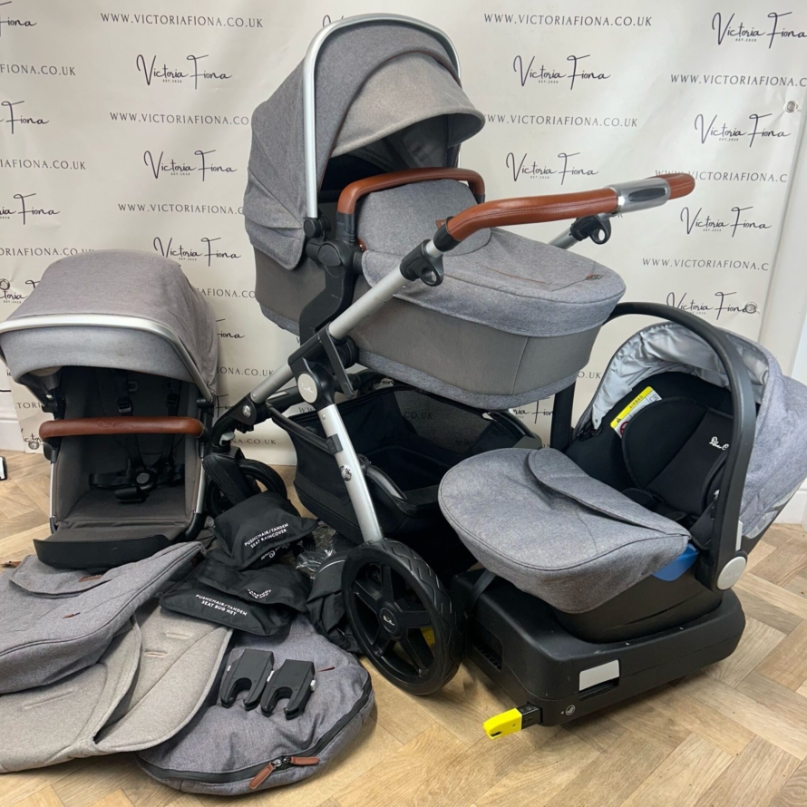 PRELOVED Silver Cross Wave Pushchair, Carrycot & Car Seat - Sable