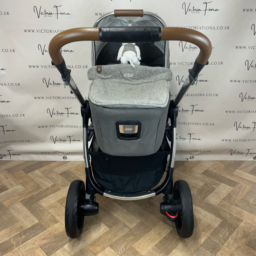 PRELOVED Mamas And Papas Ocarro Tweed Pushchair & Carrycot - Grey Moon - Image 4