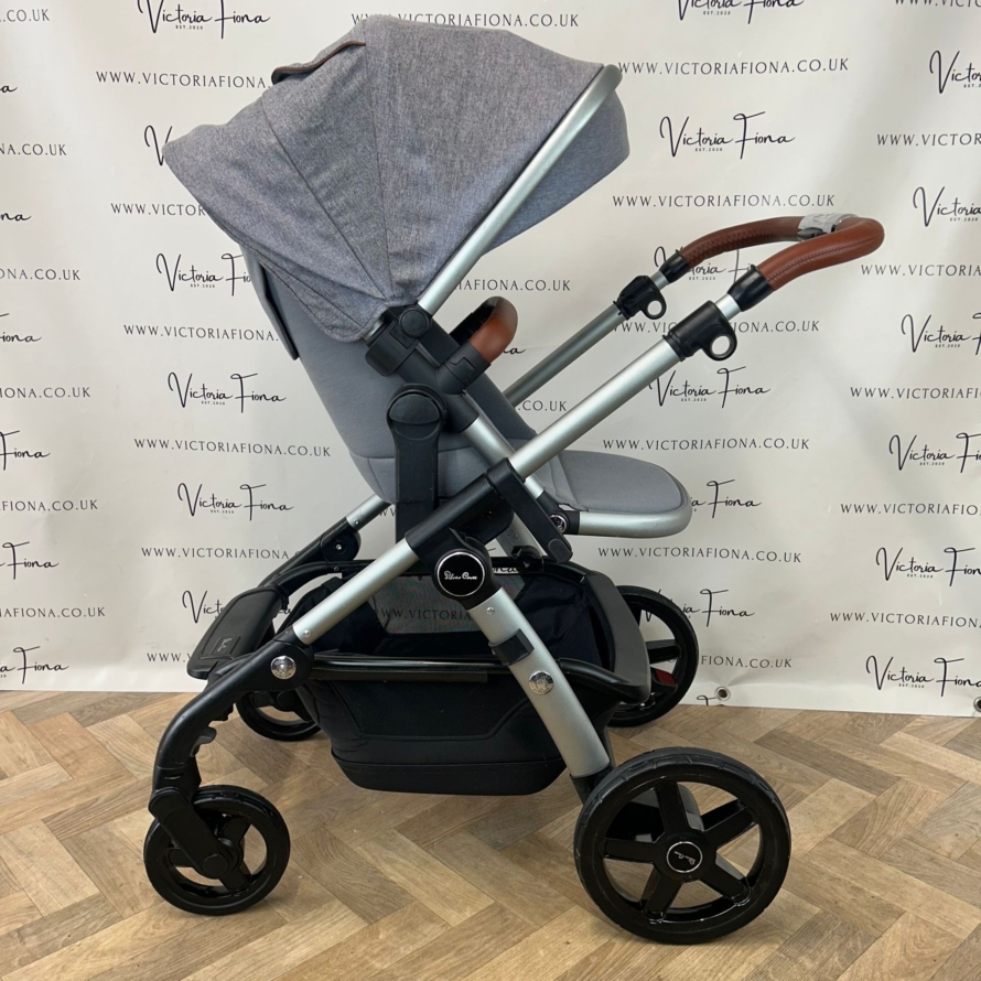 PRELOVED Silver Cross Wave Pushchair & Carrycot FULL TRAVEL SYSTEM - Zinc - Image 7