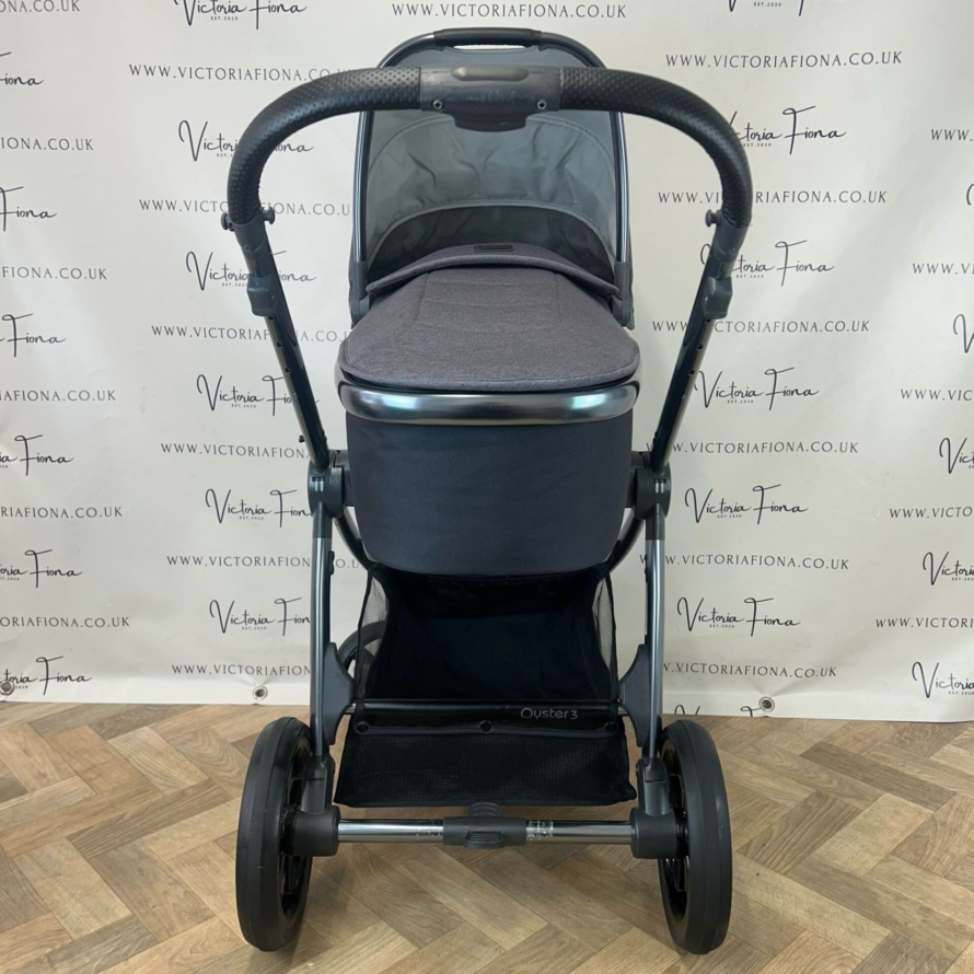 PRELOVED Babystyle Oyster 3 Pushchair & Carrycot Travel System - 0-22kg - Fossil Grey - Image 3