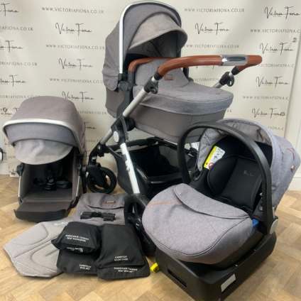 PRELOVED Silver Cross Wave Pushchair, Carrycot & Car Seat - Sable