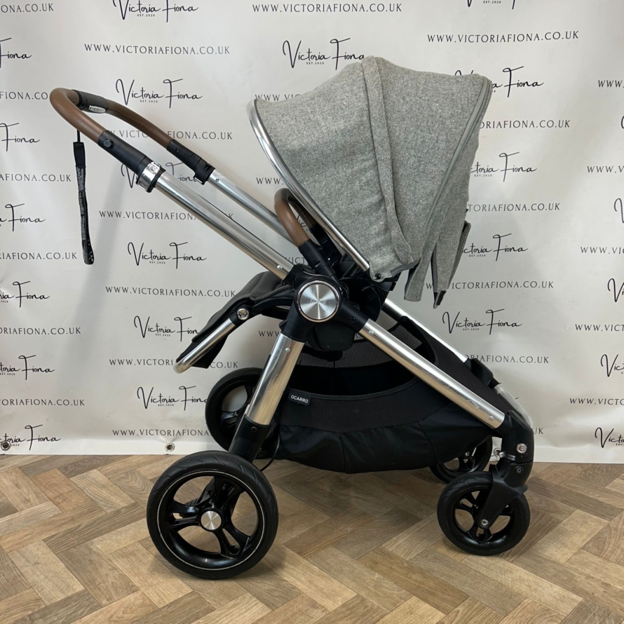 PRELOVED Mamas And Papas Ocarro Tweed Pushchair & Carrycot - Grey Moon - Image 6