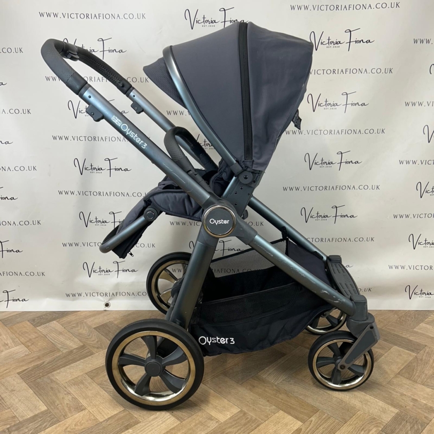 PRELOVED Babystyle Oyster 3 Pushchair & Carrycot  Travel System - 0-22kg - Graphite - Image 7