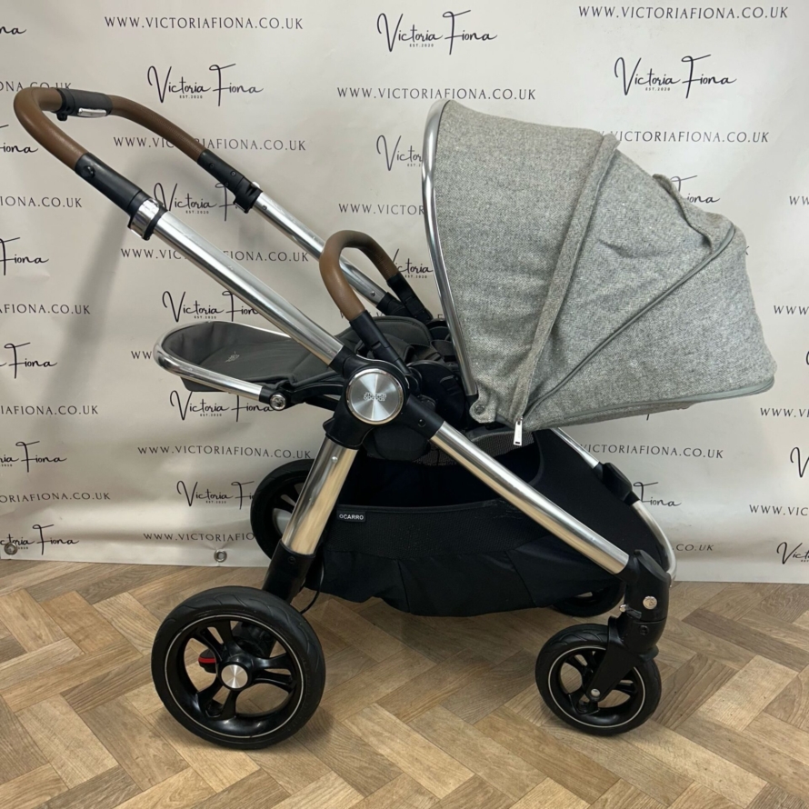 PRELOVED Mamas And Papas Ocarro Tweed Pushchair & Carrycot - Grey Moon - Image 6