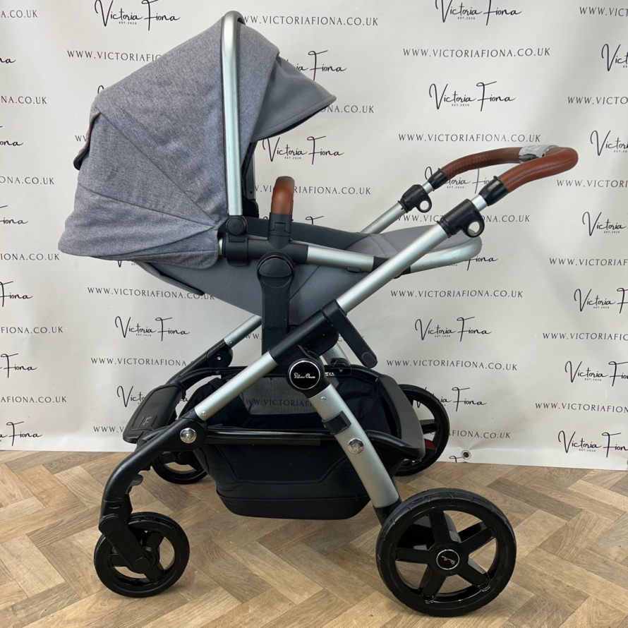 PRELOVED Silver Cross Wave Pushchair & Carrycot FULL TRAVEL SYSTEM - Zinc - Image 6