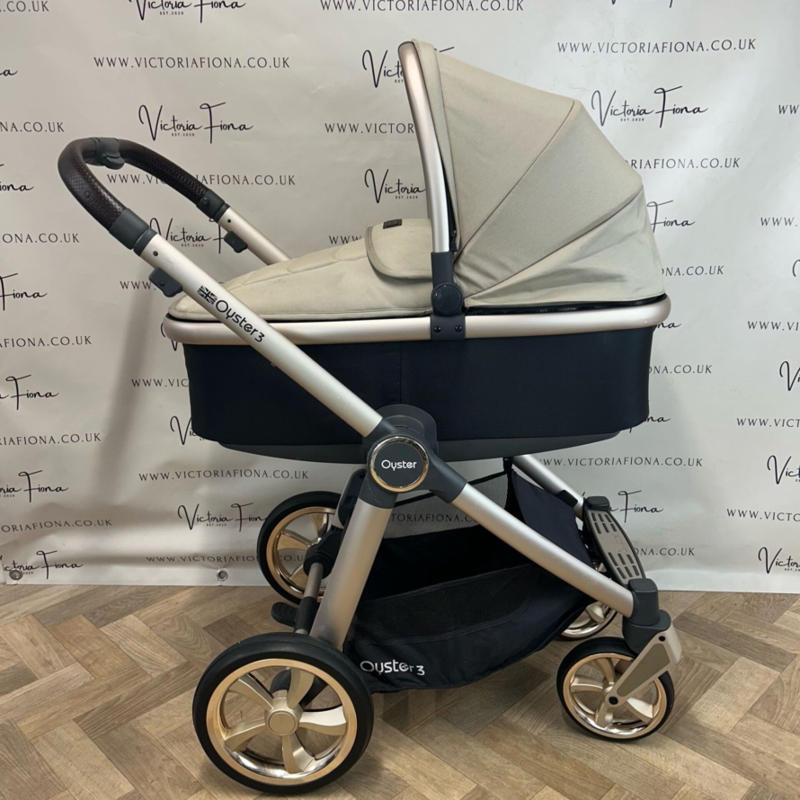 PRELOVED Babystyle Oyster3 Pushchair & Carrycot - Champagne - Image 2