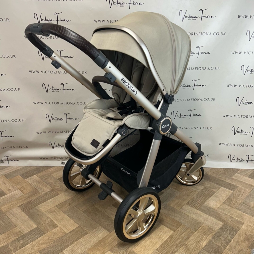 PRELOVED Babystyle Oyster3 Pushchair & Carrycot - Champagne - Image 8
