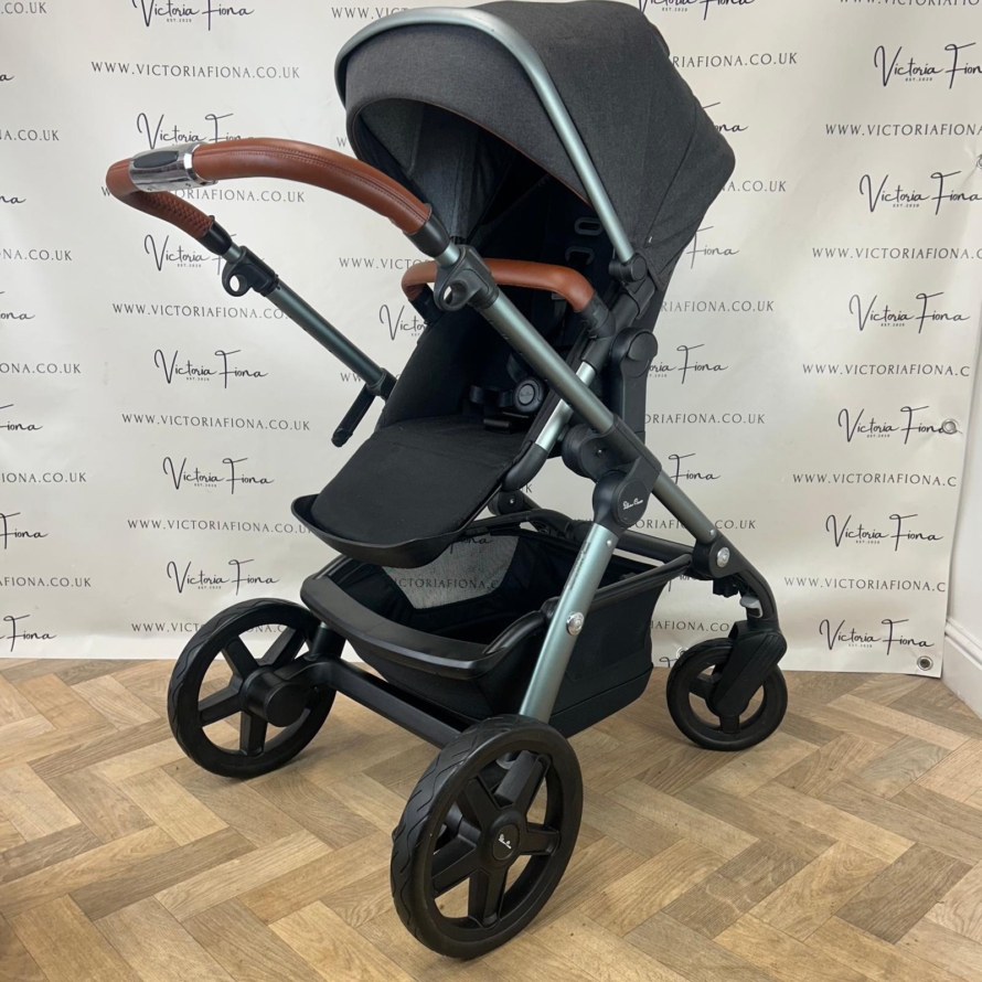 PRELOVED Silver Cross Wave Pushchair, Carrycot & Car Seat - Granite - Image 5
