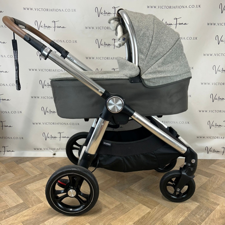 PRELOVED Mamas And Papas Ocarro Tweed Pushchair & Carrycot - Grey Moon - Image 2