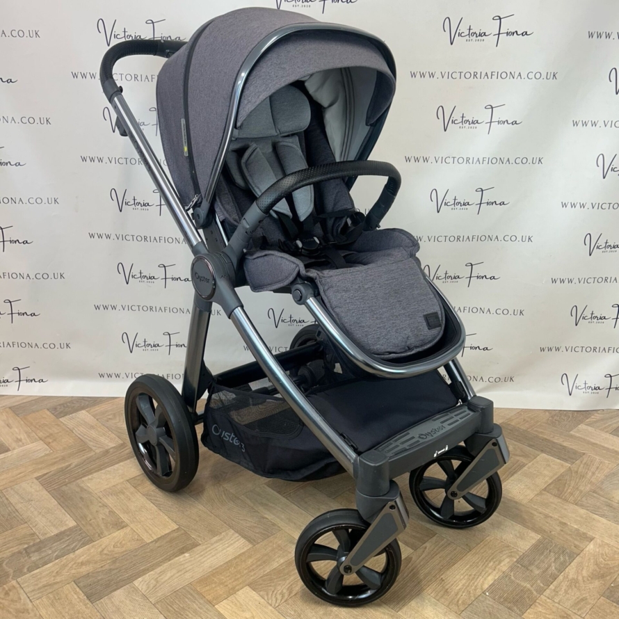 PRELOVED Babystyle Oyster 3 Pushchair & Carrycot Travel System - 0-22kg - Fossil Grey - Image 7