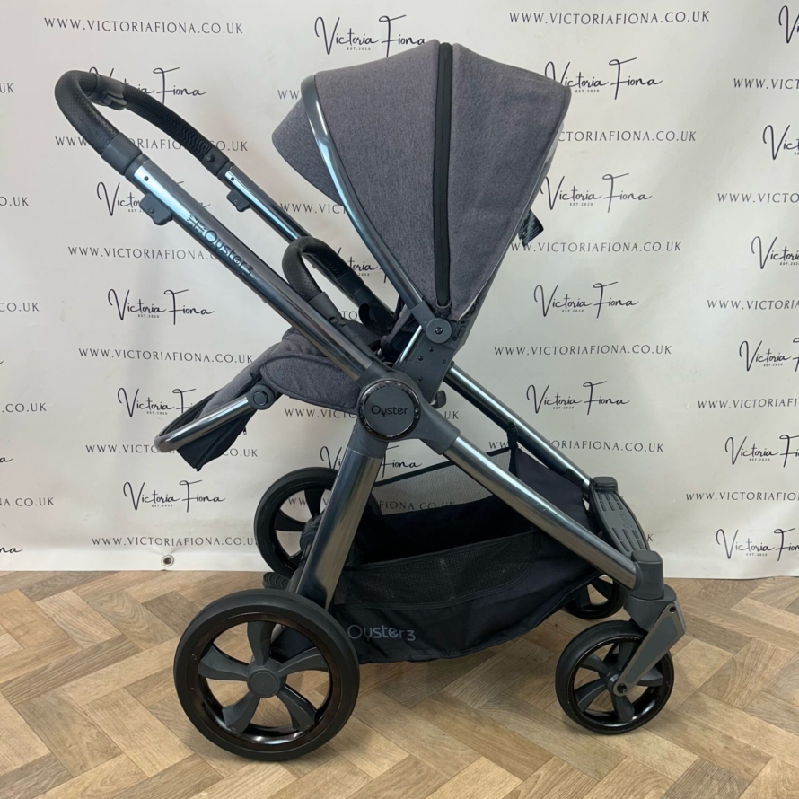 PRELOVED Babystyle Oyster 3 Pushchair & Carrycot Travel System - 0-22kg - Fossil Grey - Image 6