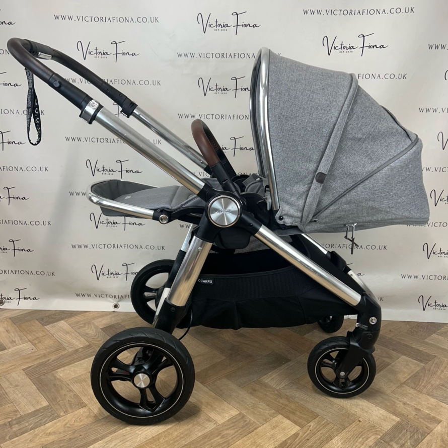 PRELOVED Mamas & Papas Ocarro Travel System Pushchair & Carrycot Woven Grey 🩶 - Image 8