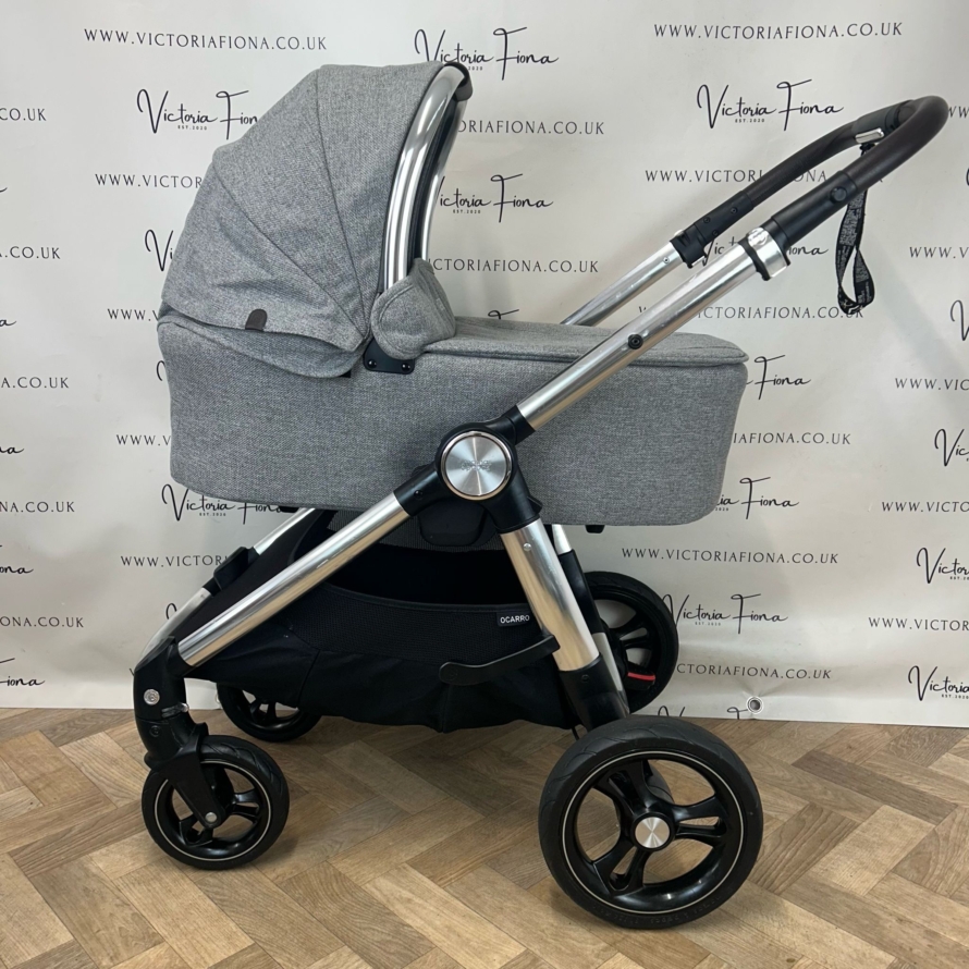 PRELOVED Mamas & Papas Ocarro Travel System Pushchair & Carrycot Woven Grey 🩶 - Image 2