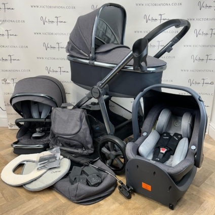PRELOVED Babystyle Oyster 3 Pushchair Travel System - Fossil Grey