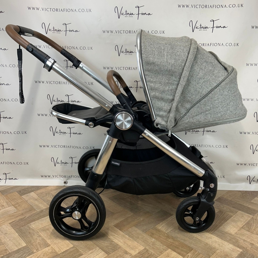 PRELOVED Mamas And Papas Ocarro Tweed Pushchair & Carrycot - Grey Moon - Image 7