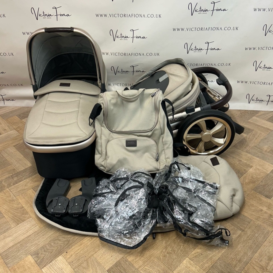 PRELOVED Babystyle Oyster3 Pushchair & Carrycot - Champagne - Image 9