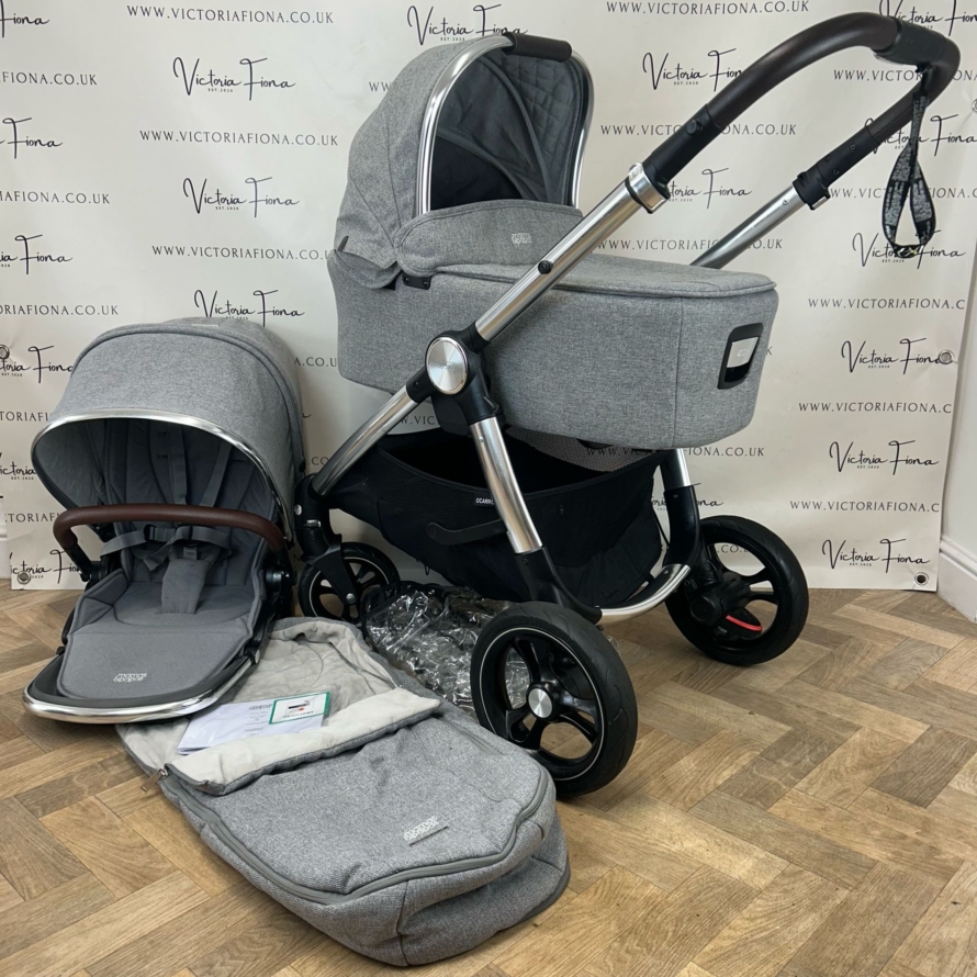 PRELOVED Mamas & Papas Ocarro Travel System Pushchair & Carrycot Woven Grey 🩶