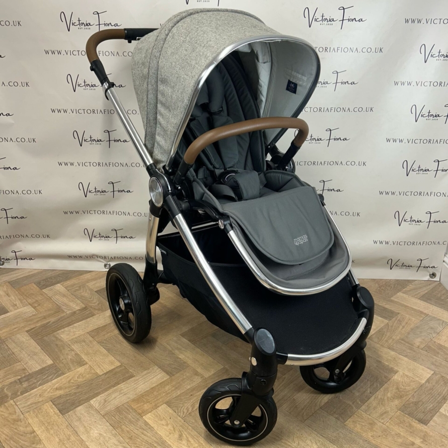 PRELOVED Mamas And Papas Ocarro Tweed Pushchair & Carrycot - Grey Moon - Image 7