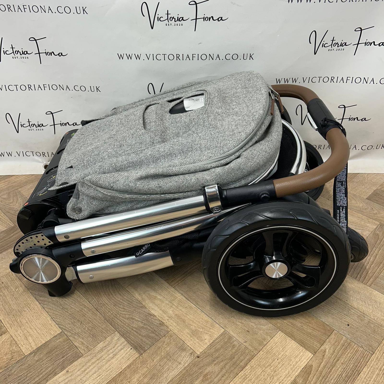 PRELOVED Mamas And Papas Ocarro Tweed Pushchair & Carrycot - Grey Moon - Image 10
