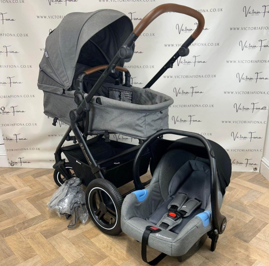 NEW Kinderkraft B-Tour 3 In 1 All Terrain Pushchair Pram Set RRP £259