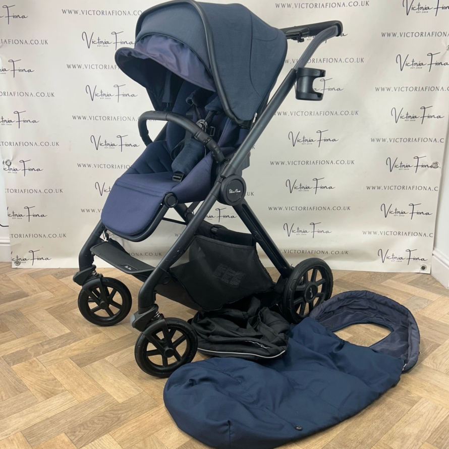 PRELOVED Silver Cross Reef Pushchair Stroller - Neptune Blue RRP£795