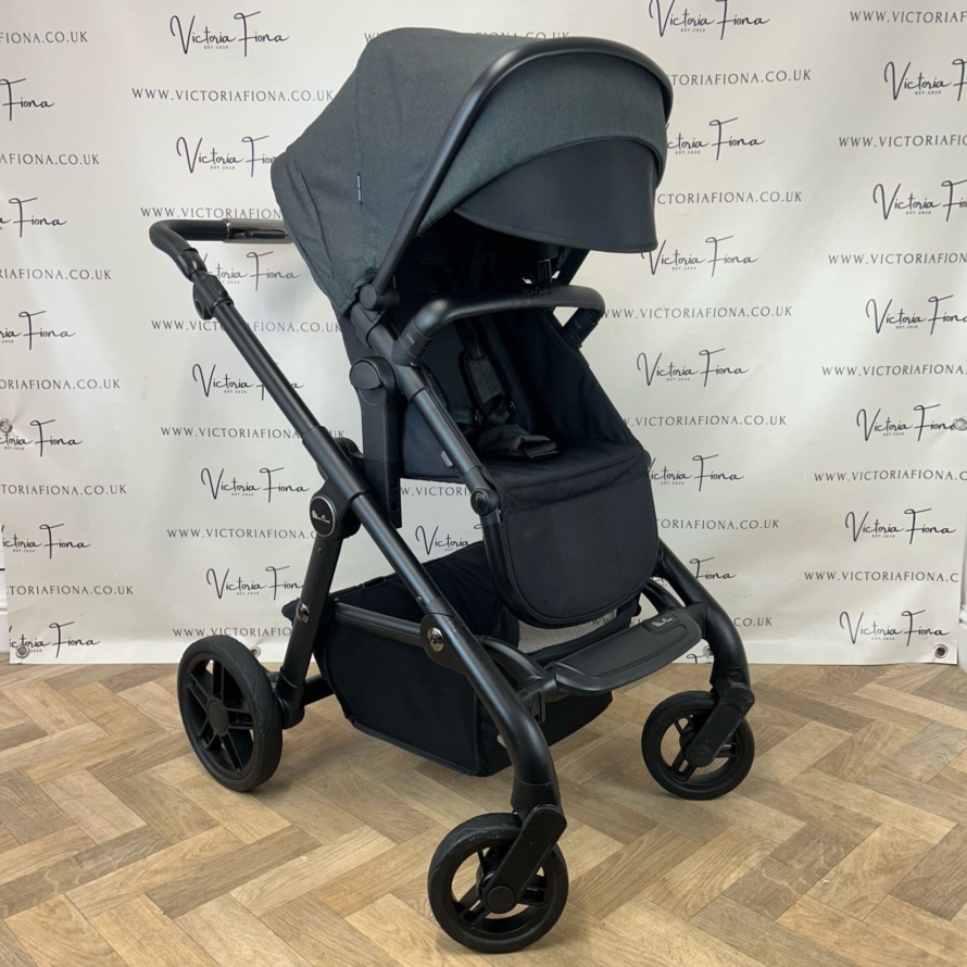 PRELOVED Silver Cross Coast Pushchair & Carrycot - FLINT GREY - Image 6