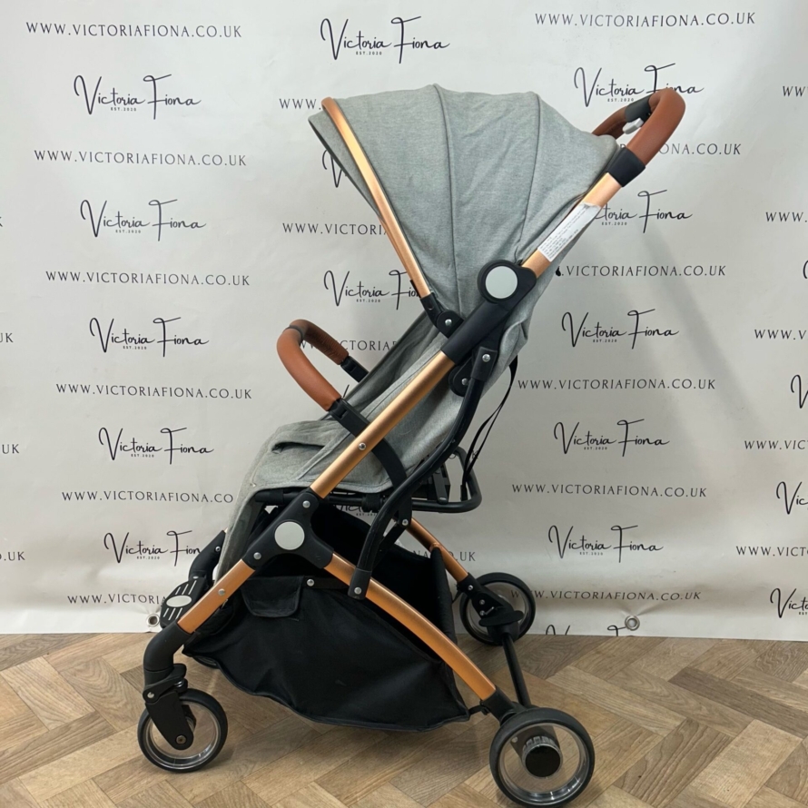 PRELOVED Sonarin Compact Fold Stroller - Rose Gold & Grey - Image 4