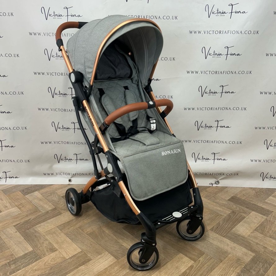 PRELOVED Sonarin Compact Fold Stroller - Rose Gold & Grey