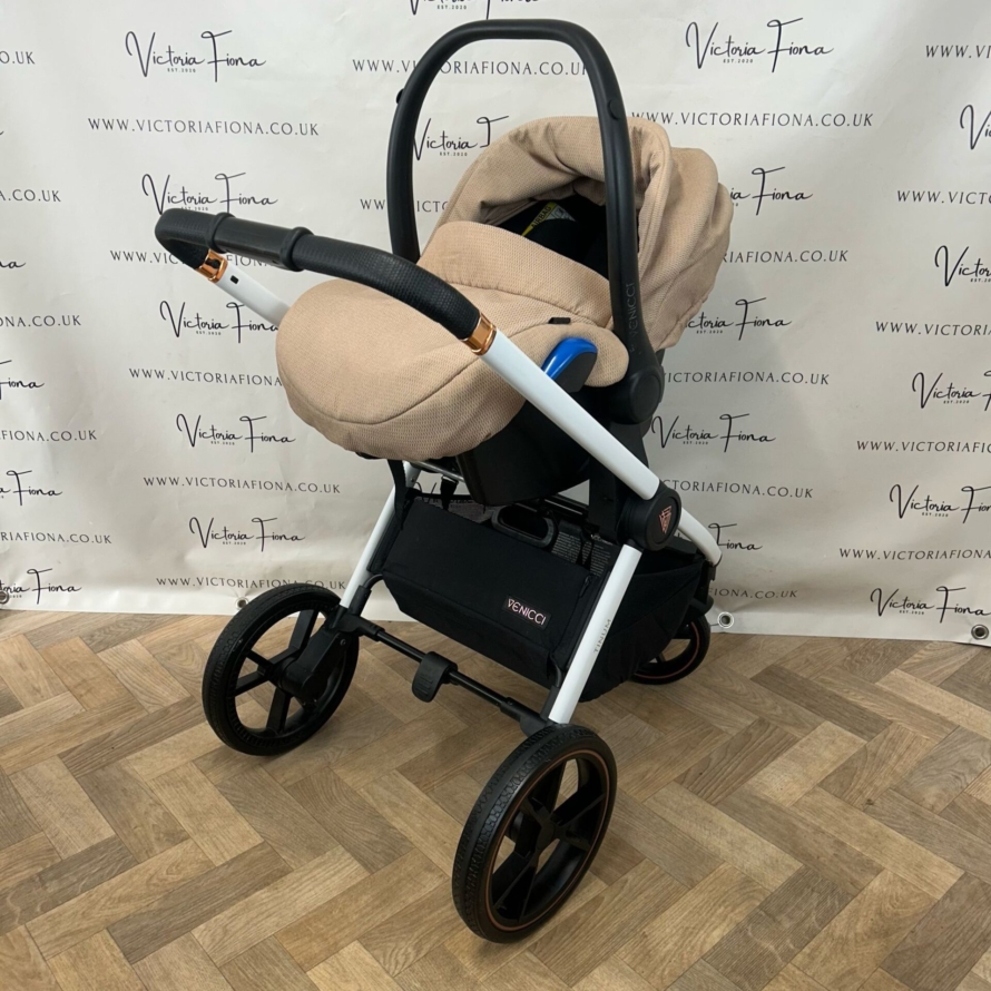PRELOVED Venicci Tinum 2.0 3 in 1 Travel System – Gold Island (Beige) - Image 9