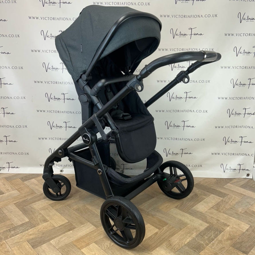 PRELOVED Silver Cross Coast Pushchair & Carrycot - FLINT GREY - Image 5
