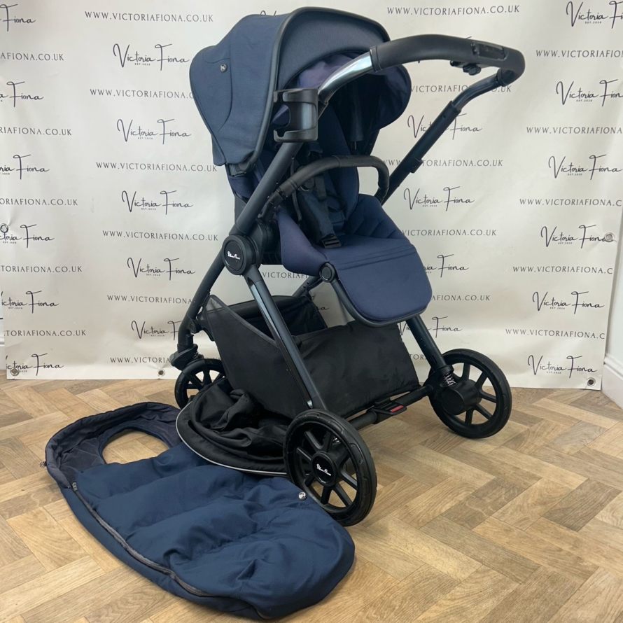 PRELOVED Silver Cross Reef Pushchair Stroller - Neptune Blue RRP£795 - Image 3