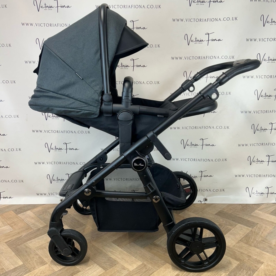 PRELOVED Silver Cross Coast Pushchair & Carrycot - FLINT GREY - Image 7
