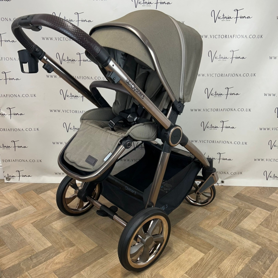 PRELOVED Babystyle Oyster 3 Pushchair & Carrycot - Mink - Image 7