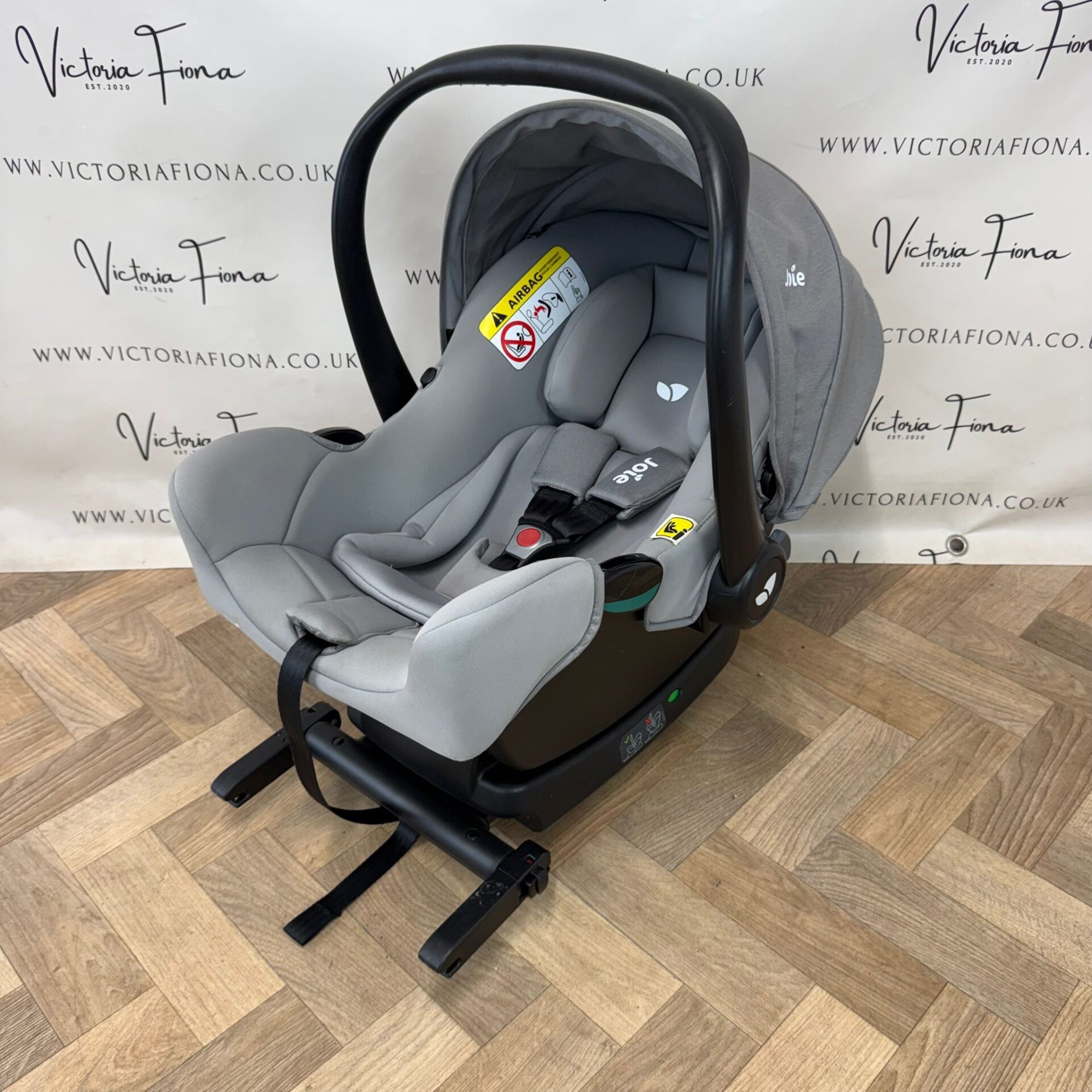 PRELOVED Joie I-Snug 2 Car Seat with Isofix Base - Grey - Image 2