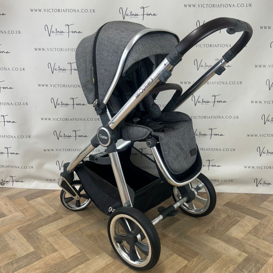 PRELOVED Babystyle Oyster 3 Pushchair - 0-22kg - Mercury Mirror - Image 4
