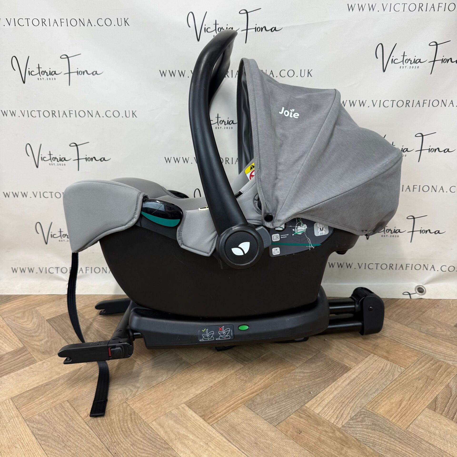 PRELOVED Joie I-Snug 2 Car Seat with Isofix Base - Grey - Image 3