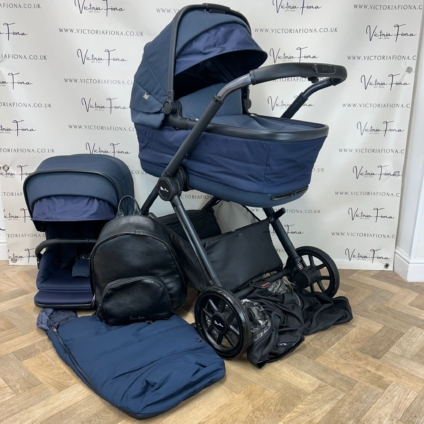 PRELOVED Silver Cross Reef Carrycot & Pushchair - Neptune Blue