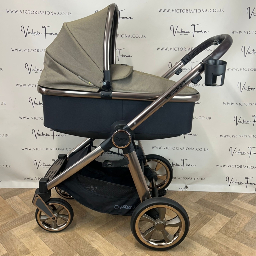 PRELOVED Babystyle Oyster 3 Pushchair & Carrycot - Mink - Image 5