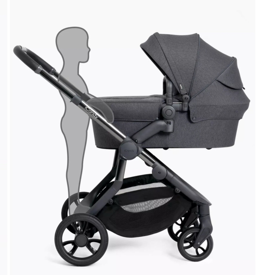 NEW iCandy Orange3 Carrycot & Pushchair - Dark Grey Slate Marl - Image 2
