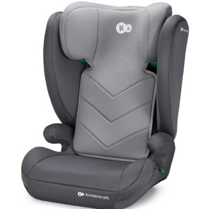 NEW Kinderkraft I-Spark High Back Booster Seat - Light Grey