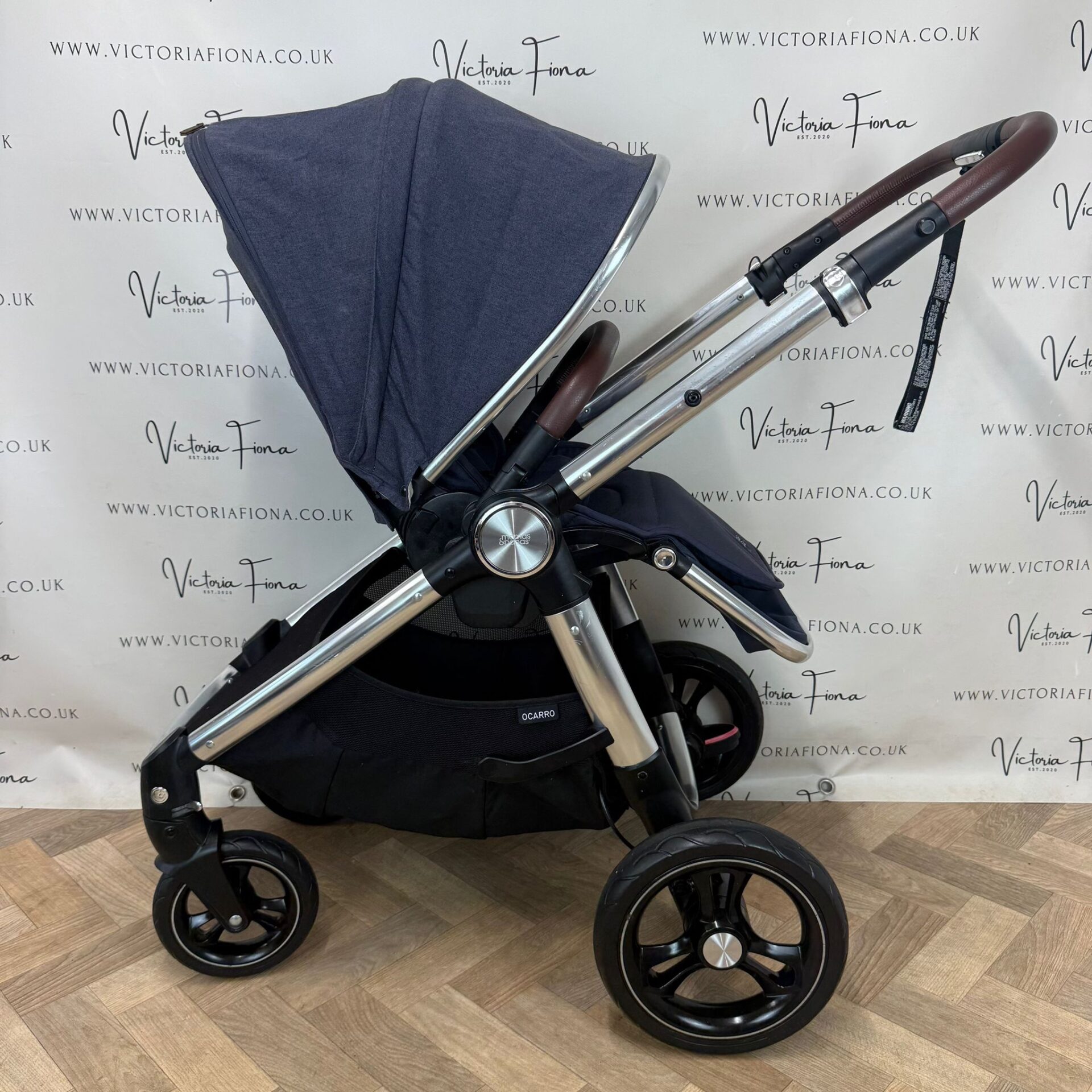 PRELOVED Mamas And Papas Ocarro Pushchair Stroller - Navy Wash - Image 4