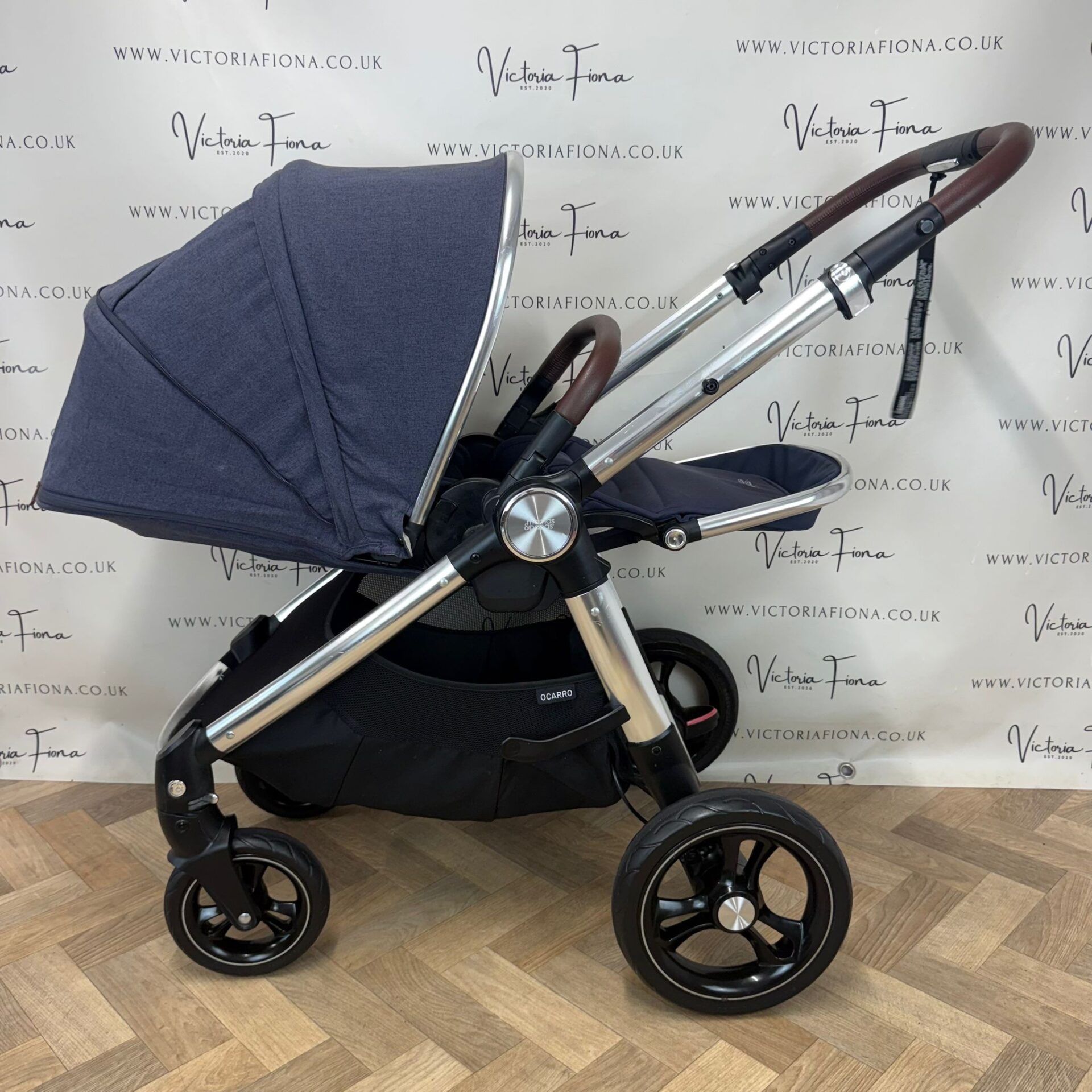 PRELOVED Mamas And Papas Ocarro Pushchair Stroller - Navy Wash - Image 3