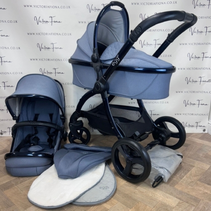 PRELOVED Egg 2 Carrycot & Pushchair - Chambray Blue 💙