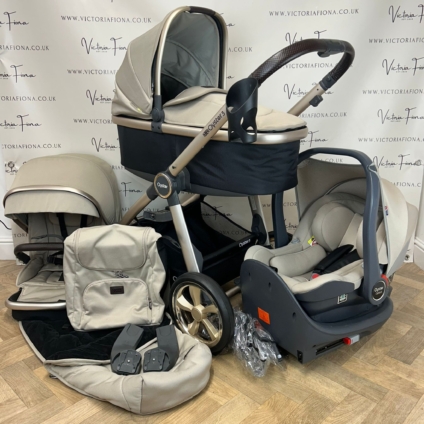 PRELOVED Babystyle Oyster3 Pushchair & Carrycot TRAVEL SYSTEM - Champagne