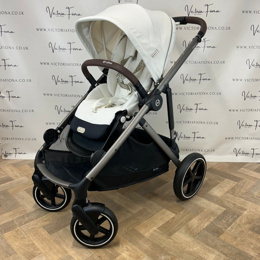 PRELOVED Cybex Gazelle S Duo Tandem Double Pushchair - Seashell White - Image 7