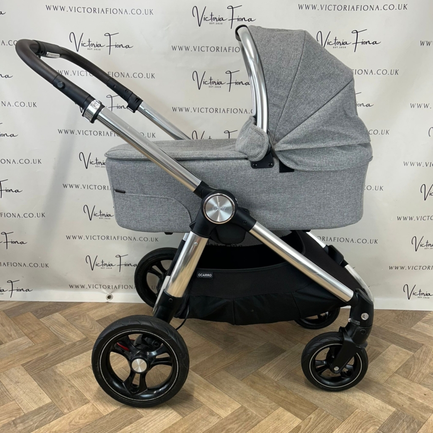 PRELOVED Mamas & Papas Ocarro Travel System Pushchair & Carrycot Woven Grey - Image 2