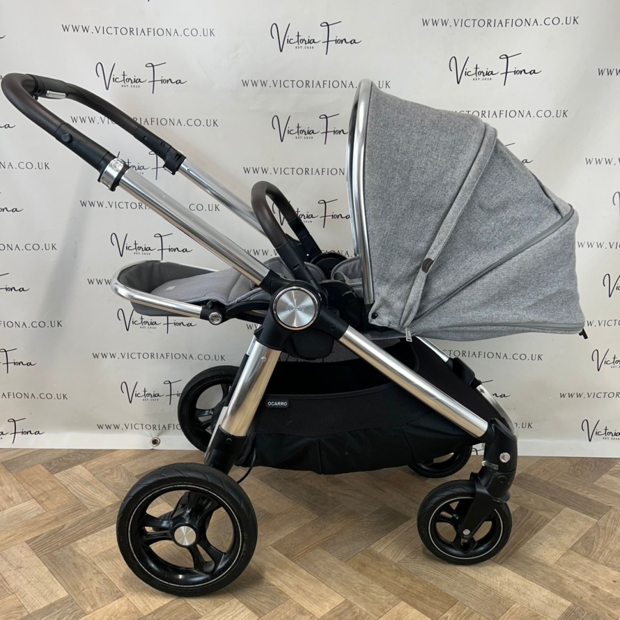 PRELOVED Mamas & Papas Ocarro Travel System Pushchair & Carrycot Woven Grey - Image 6