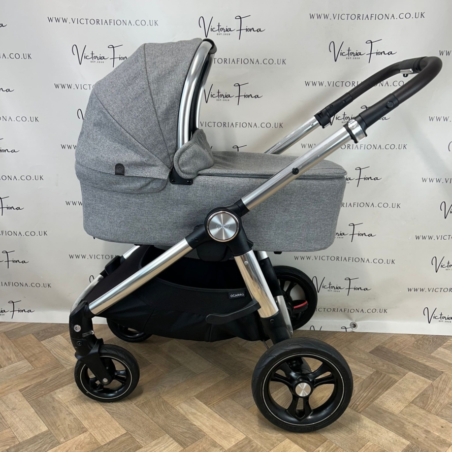 PRELOVED Mamas & Papas Ocarro Travel System Pushchair & Carrycot Woven Grey - Image 5