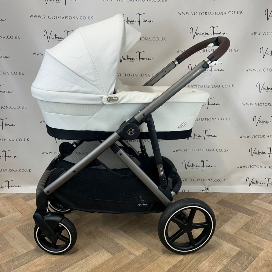 PRELOVED Cybex Gazelle S Duo Tandem Double Pushchair - Seashell White - Image 6